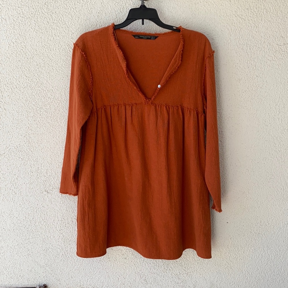 Orange Zara Babydoll dress